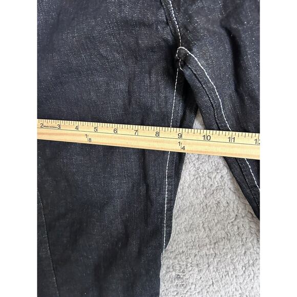 Qruel Jeans Co. Mens 34 X 30 1/2 Embroidered Pocket Skater Denim Black Jeans - Picture 12 of 16